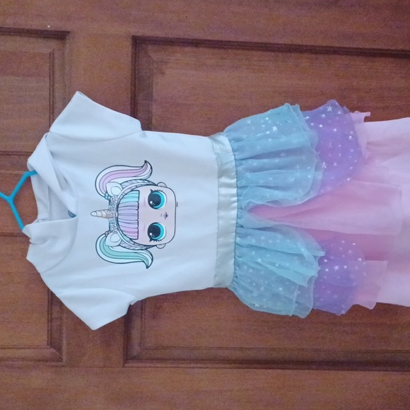LOL SURPRISE GIRLS DRESS. REALLY CUTE PINK BLUE WHITE COLORS. - Picture 5 of 5